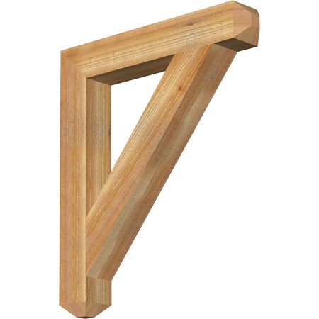Ekena Millwork Traditional Craftsman Rough Sawn Bracket, Western Red Cedar, 4"W x 26"D x 30"H BKT04X26X30TRA04RWR